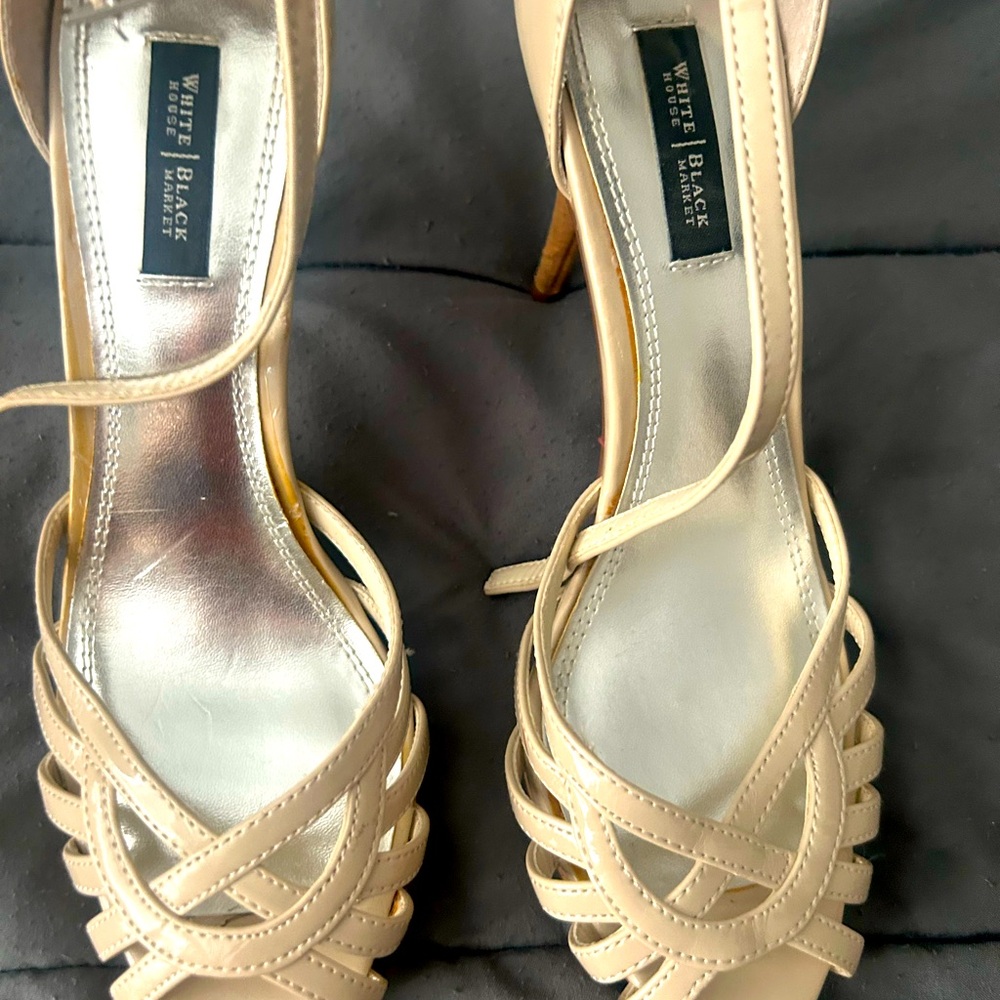 White /Black designer heels